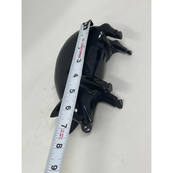 Large Heavy Hand Carved Onyx Marble Natural Stone PIG HOG STATUE FIGURINE 6" - Picture 9 of 10